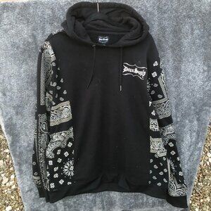 Dogg Supply by Snoop Dogg Hoodie Mens 2XL Black Bandanna Graphic Pullover